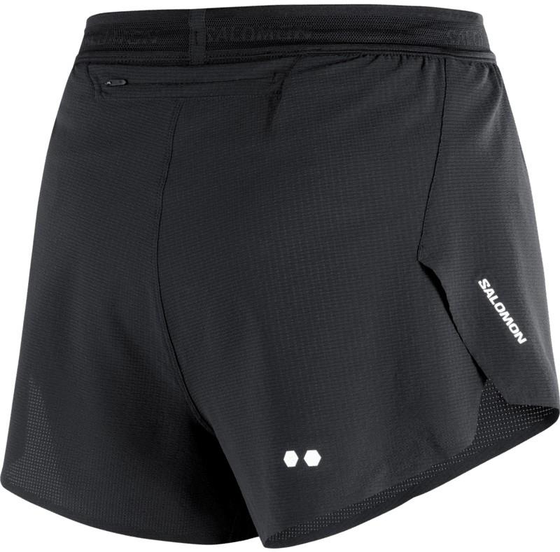 Sense Aero Split Shorts, 3" Inseam - Womens - deep black 1