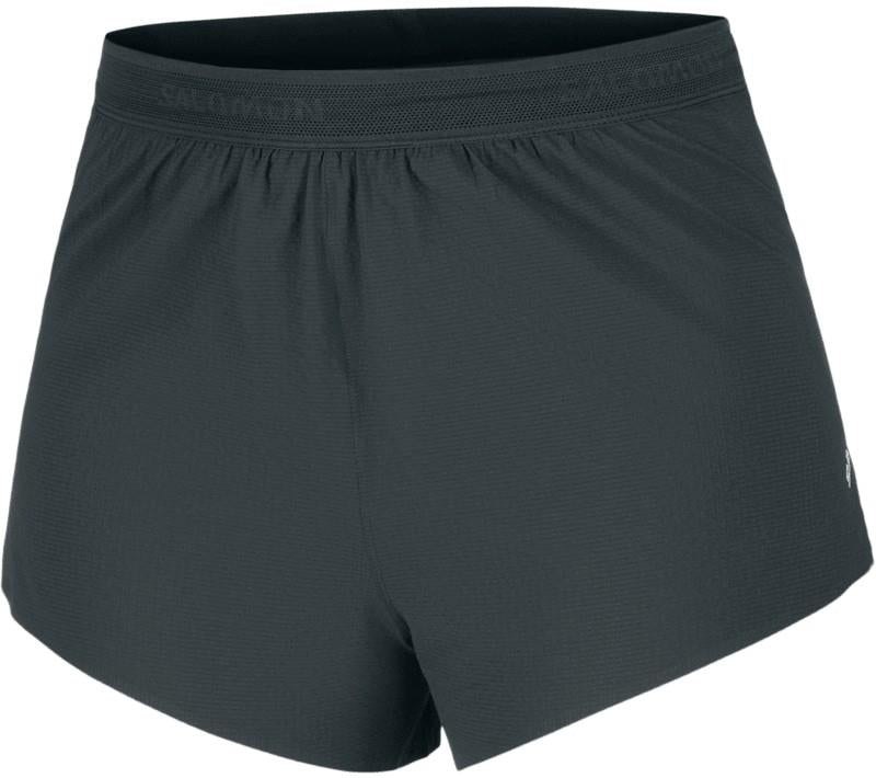 Sense Aero Split Shorts, 3" Inseam - Womens - deep black / reflective light gray 1