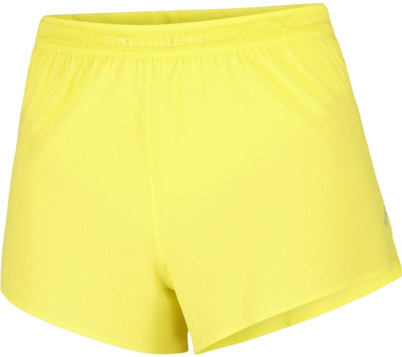 Sense Aero Split Shorts, 3" Inseam - Womens - lime 1