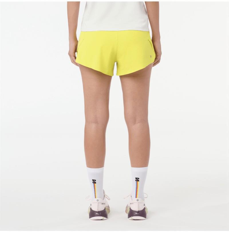 Sense Aero Split Shorts, 3" Inseam - Womens - lime 1