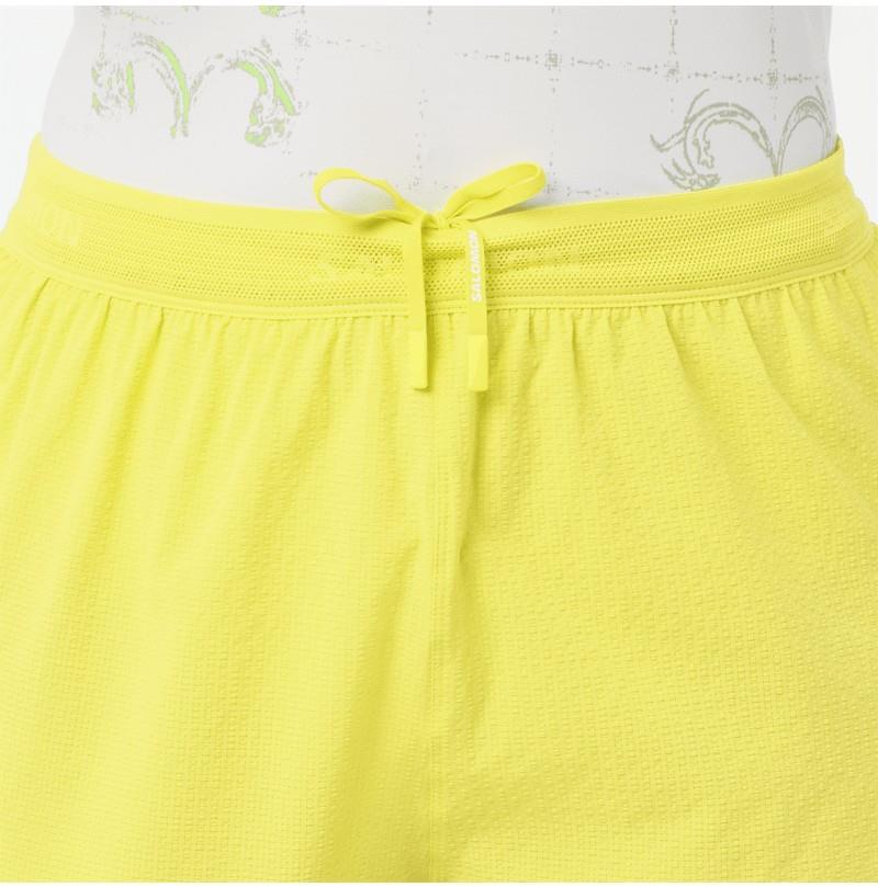 Sense Aero Split Shorts, 3" Inseam - Womens - lime 1
