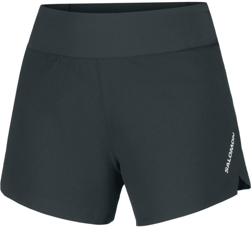 Sense Aero Stow Shorts, 4" Inseam - Womens - deep black / reflective light gray 1