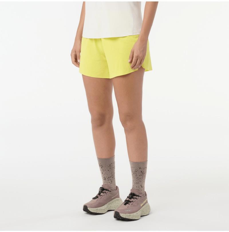 Sense Aero Stow Shorts, 4" Inseam - Womens - lime 1