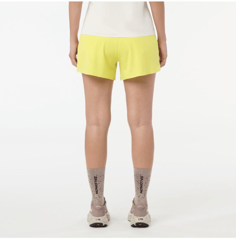 Sense Aero Stow Shorts, 4" Inseam - Womens - lime 1