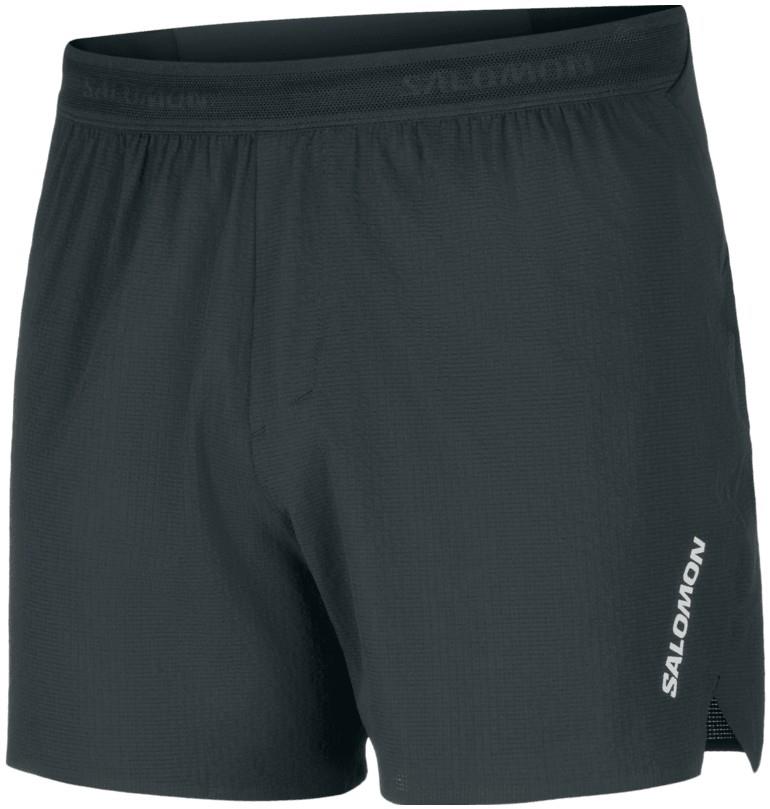 Sense Aero Stow Shorts, 5" Inseam - Mens - deep black / reflective light gray 1