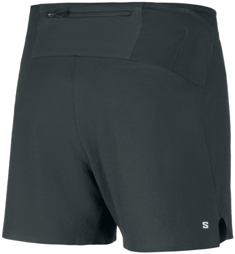 Sense Aero Stow Shorts, 5" Inseam - Mens - deep black / reflective light gray 1