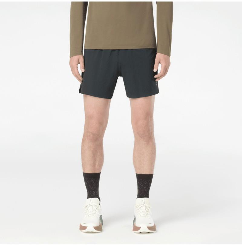 Sense Aero Stow Shorts, 5" Inseam - Mens - deep black / reflective light gray 1