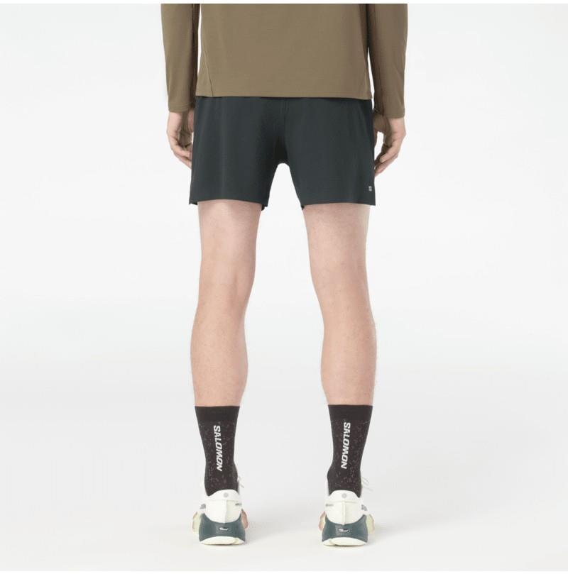 Sense Aero Stow Shorts, 5" Inseam - Mens - deep black / reflective light gray 1