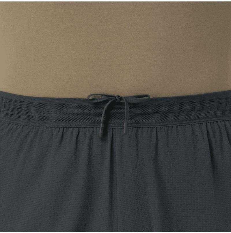 Sense Aero Stow Shorts, 5" Inseam - Mens - deep black / reflective light gray 1