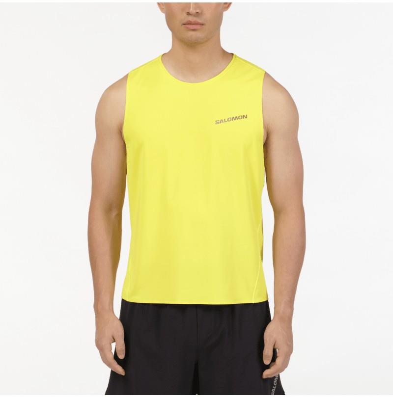Sense Aero Tank - Mens - lime / electric lime 1
