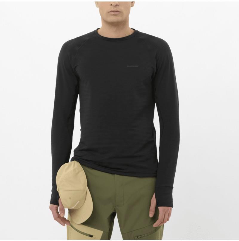 Sntial Lightwarm Crewneck - Mens - deep black 1