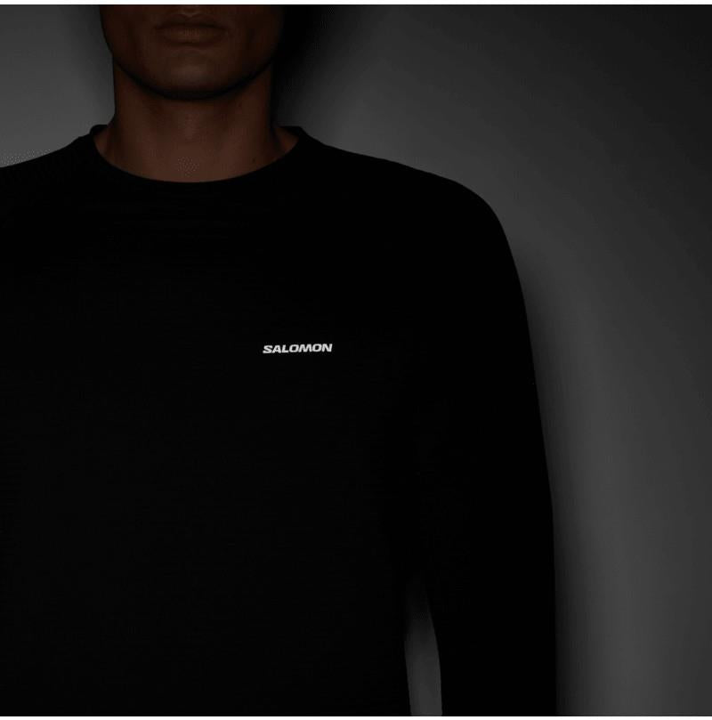 Sntial Lightwarm Crewneck - Mens - deep black 1