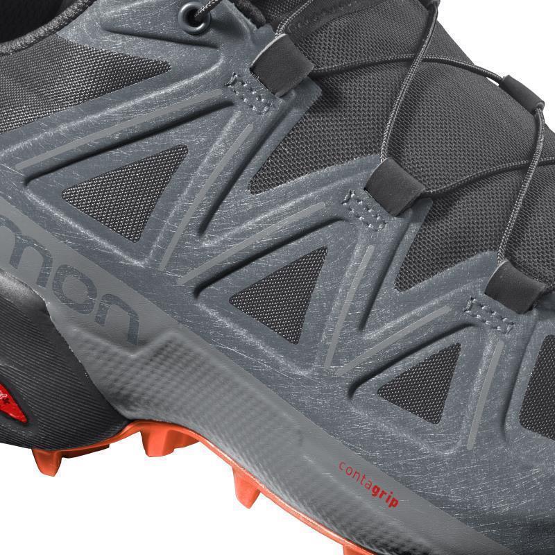 Speedcross 5 - Mens - Black / Stormy Weather / Red Orange 5