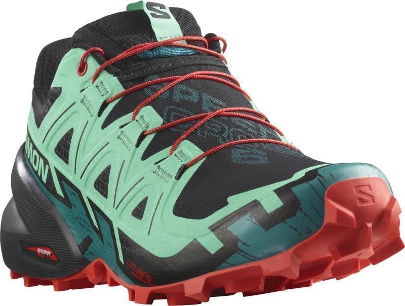 Speedcross 6 - Womens - black / biscay green / fiery red 1