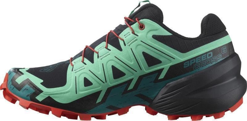 Speedcross 6 - Womens - black / biscay green / fiery red 1