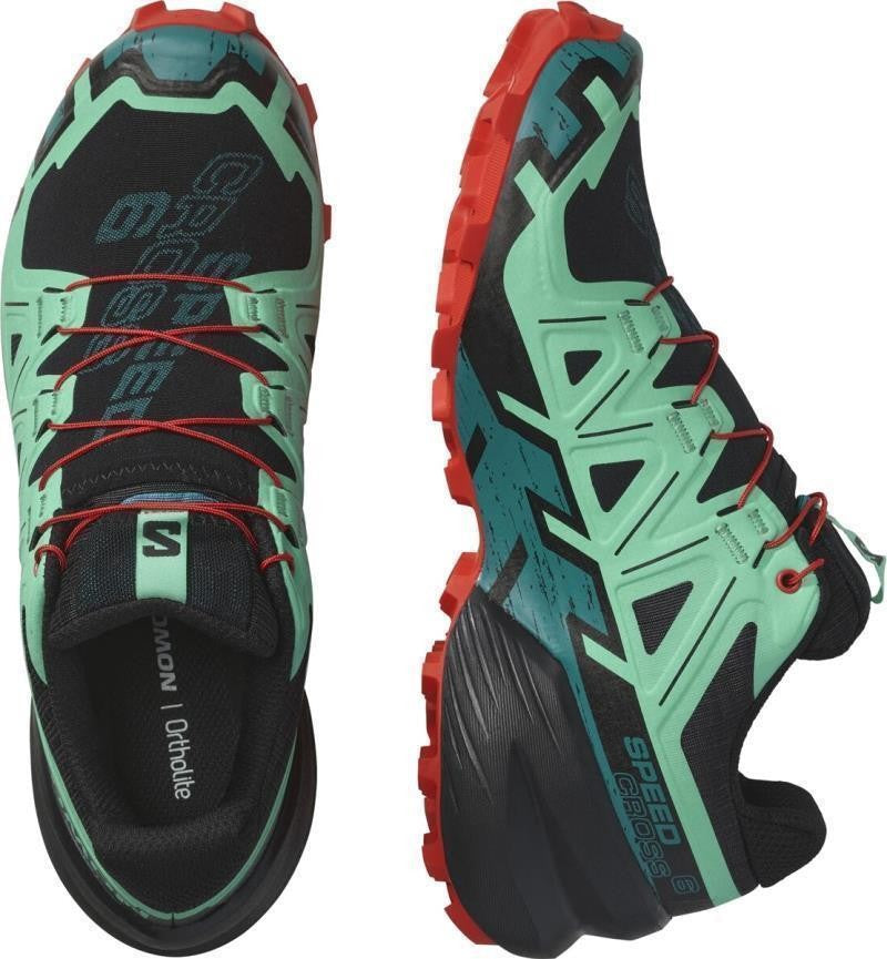 Speedcross 6 - Womens - black / biscay green / fiery red 1