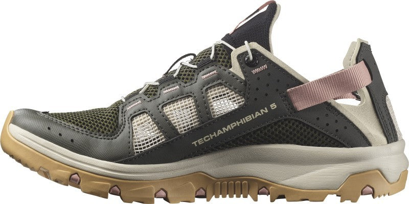 Techamphibian 5 - Womens - peat / rainy day / hyma pink 1