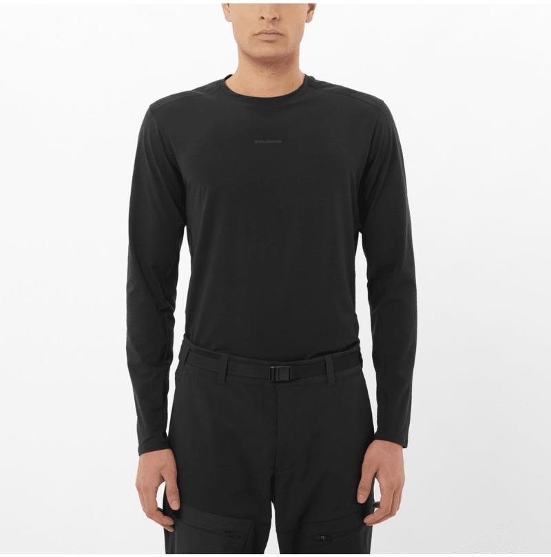Trackline LS Tee - Mens - deep black 1