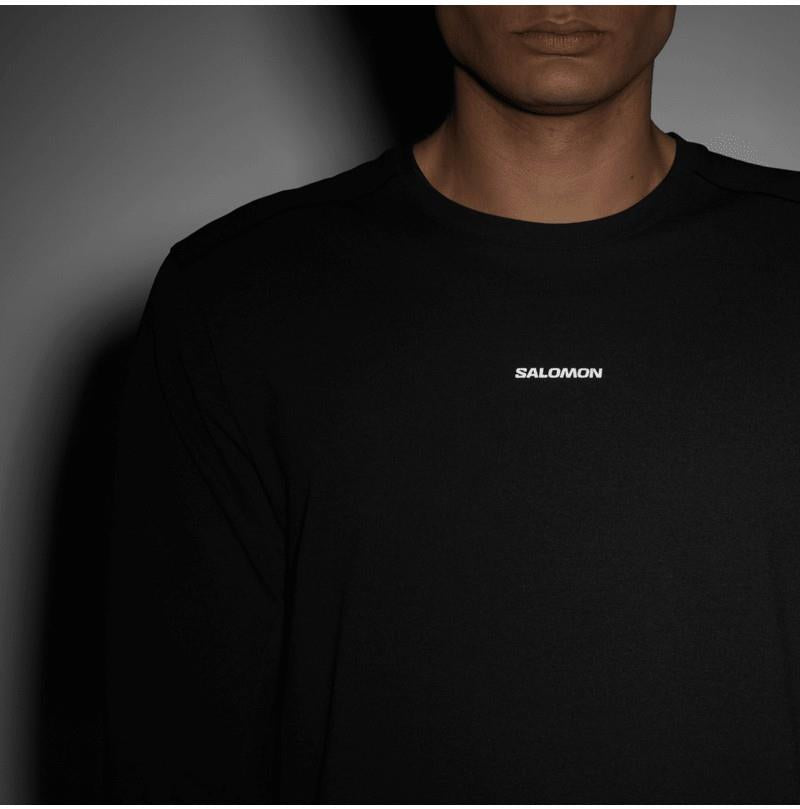 Trackline LS Tee - Mens - deep black 1