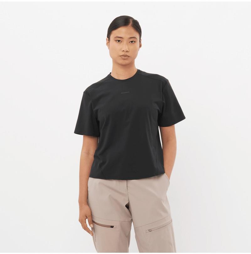 Trackline SS Tee - Womens - deep black 1