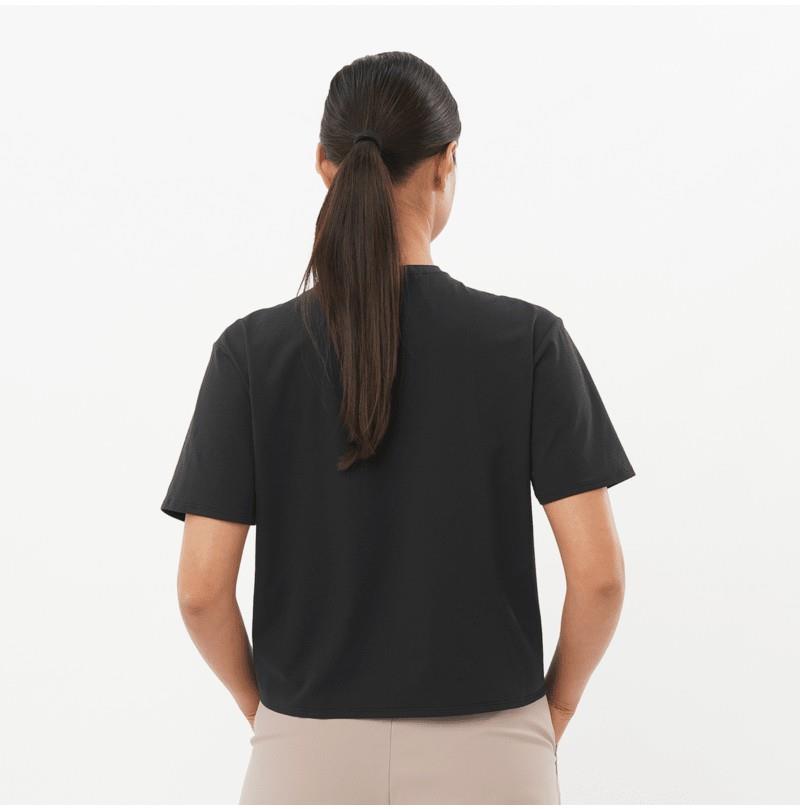 Trackline SS Tee - Womens - deep black 1