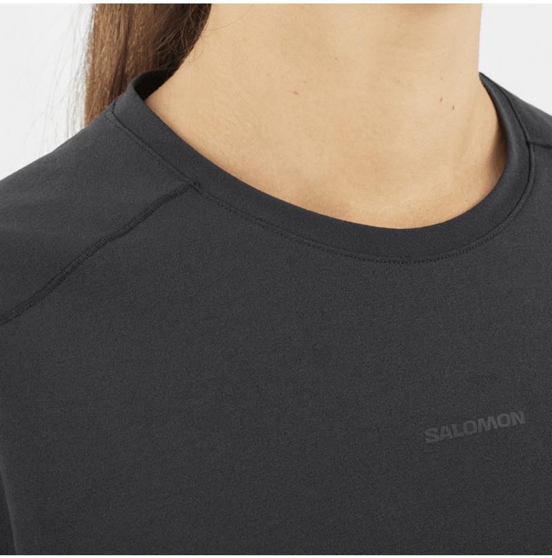 Trackline SS Tee - Womens - deep black 1