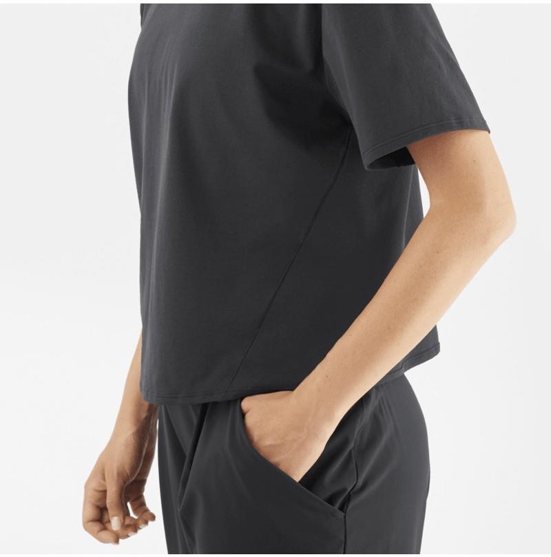 Trackline SS Tee - Womens - deep black 1