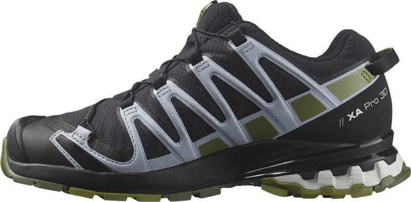 XA Pro 3D V8 GTX - Womens - Black / Green Moss / Zen Blue 3