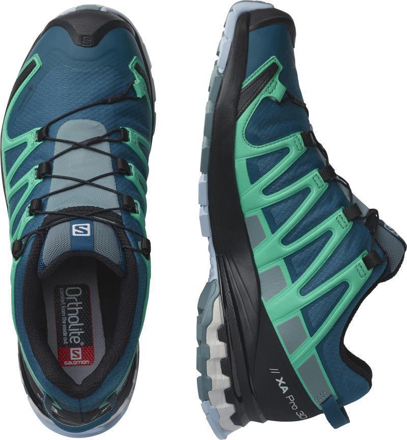 XA Pro 3D V8 GTX - Womens - Legion Blue / Trooper / Mint Leaf 4