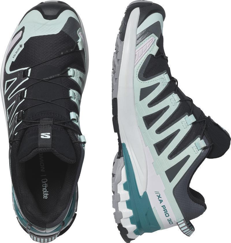 XA Pro 3D V9 GTX - Womens - Black / Bleached Aqua / Harbor Blue 4