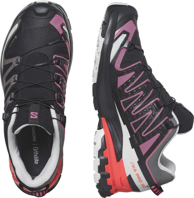 XA Pro 3D V9 GTX - Womens - Black / Pink Glo / Fiery Coral 4