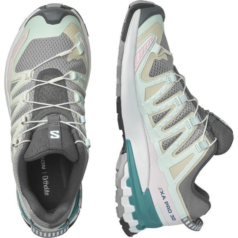 XA Pro 3D V9 - Womens - Gull / White / Bleached Aqua 4
