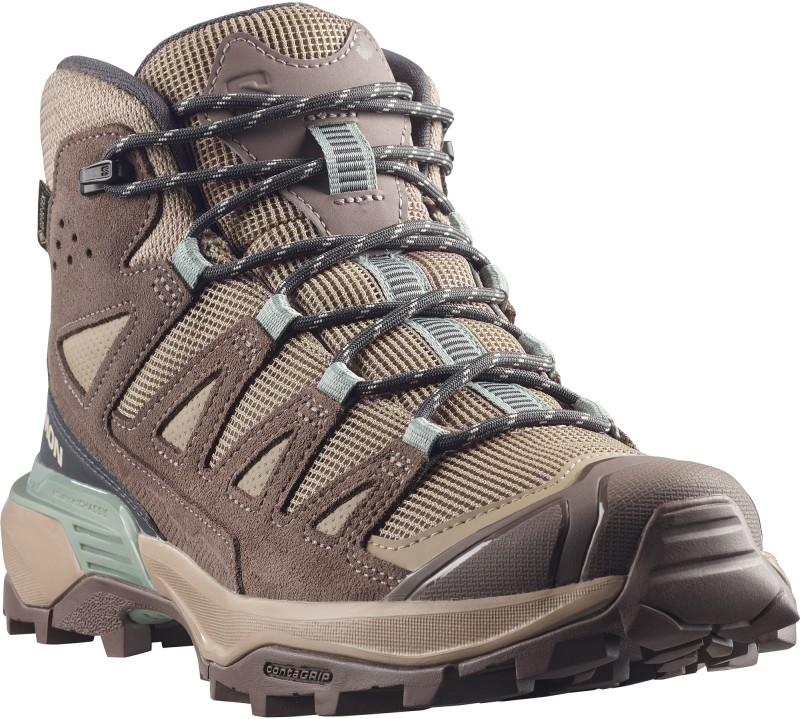 X Ultra 360 Leather Mid GTX - Womens - desert tan / iron / green milieu 1