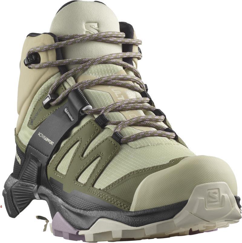 X Ultra 4 Mid GTX - Womens - Alfalfa / Deep Lichen Green / Almond Milk 1