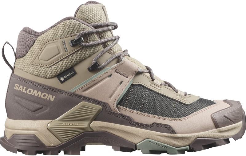 X Ultra 5 Mid GTX - Womens - iron / desert tan / green milieu 1