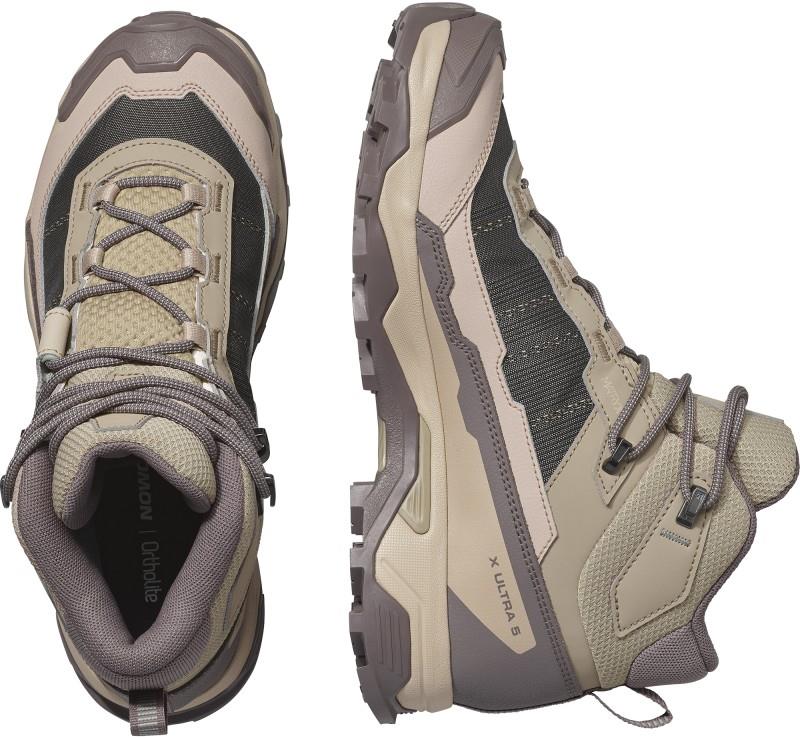 X Ultra 5 Mid GTX - Womens - iron / desert tan / green milieu 1