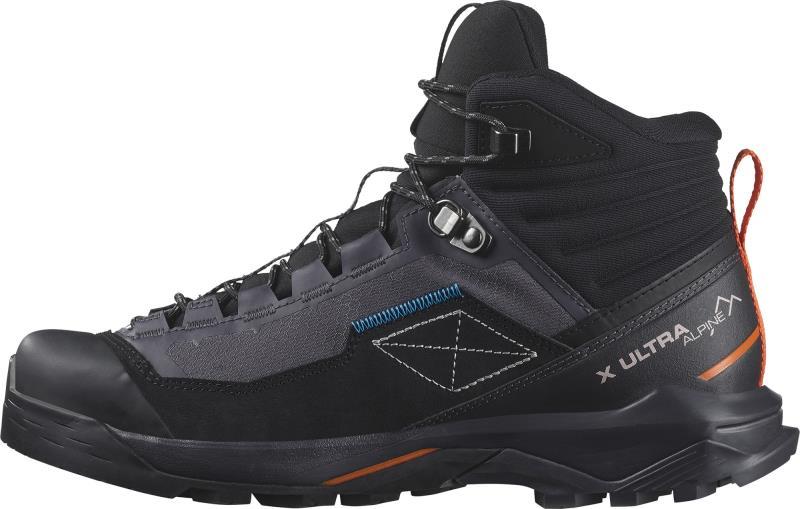 X Ultra Alpine Mid GTX - Womens - Nine Iron / Black / Red Orange 2