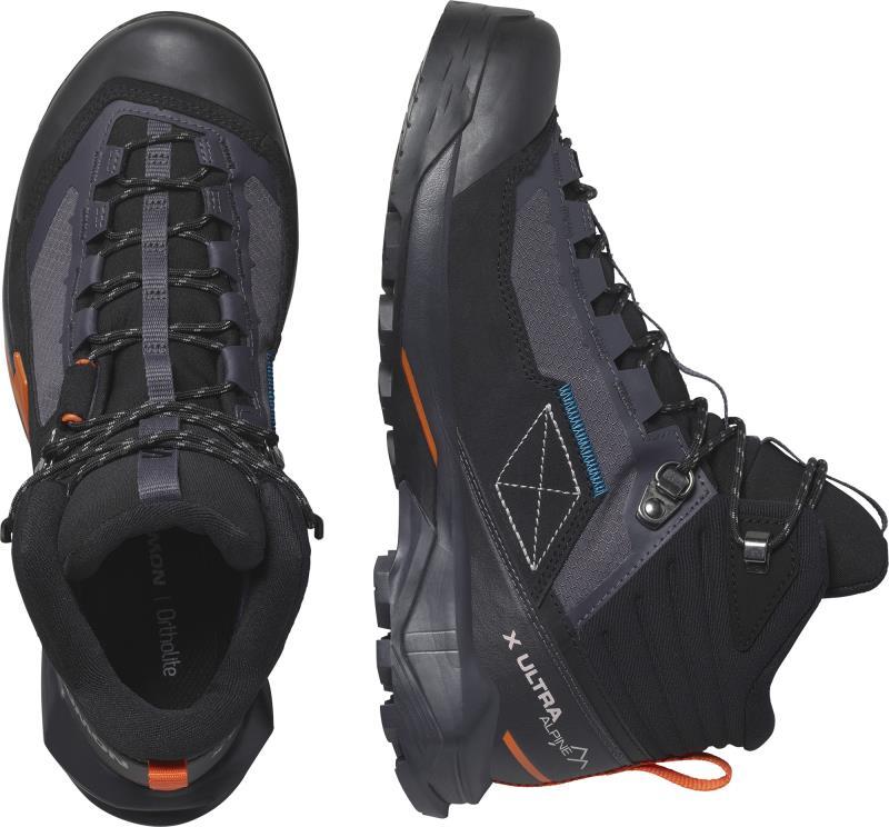 X Ultra Alpine Mid GTX - Womens - Nine Iron / Black / Red Orange 5