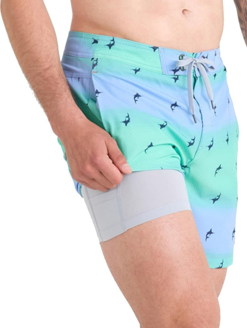 Betawave 2n1 Boardie, 17" Outseam - Mens - sailfish ombre-multi 1