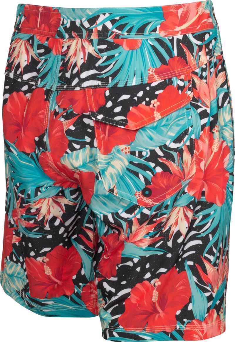Betawave 2n1 Boardie, 19" Outseam - Mens - Red Hibiscus 2