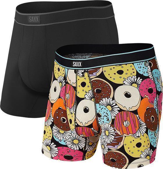 Daytripper Boxer Brief Fly, 5" Inseam - Mens - 2 Pack - Donuts And Daisies / Black 1
