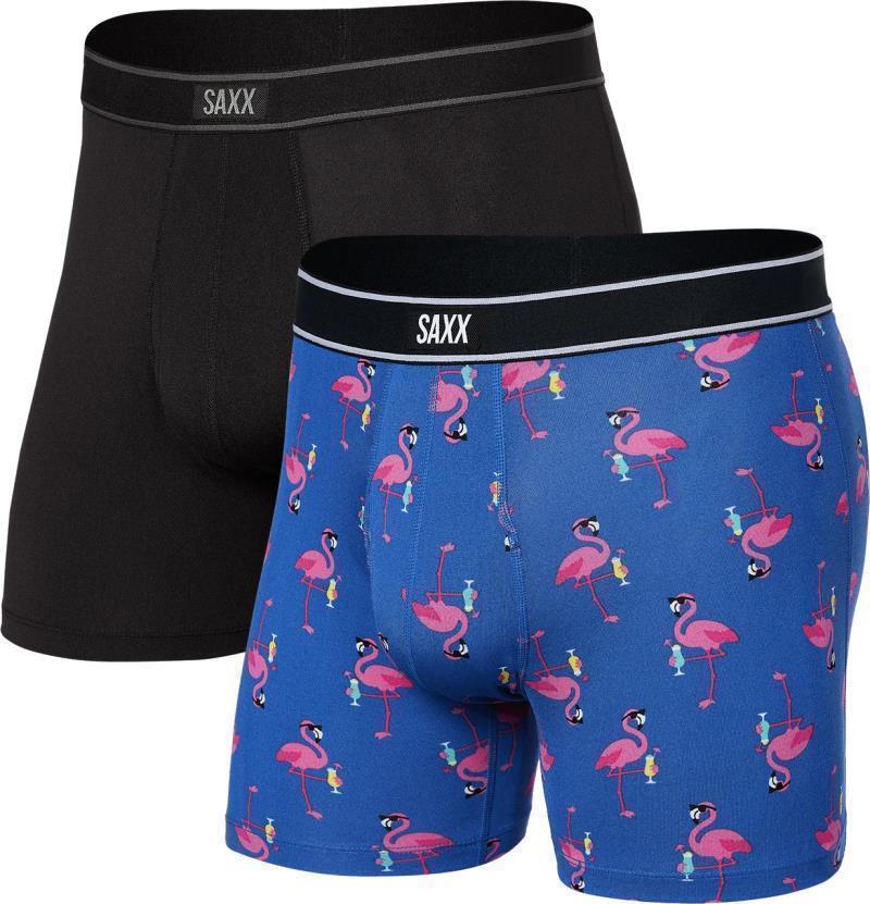 Daytripper Boxer Brief Fly, 5" Inseam - Mens - 2 Pack - Flocktail Hour / Black 1