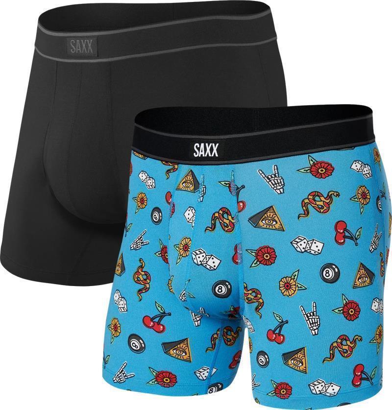 Daytripper Boxer Brief Fly, 5" Inseam - Mens - 2 Pack - Indelible / Black 1
