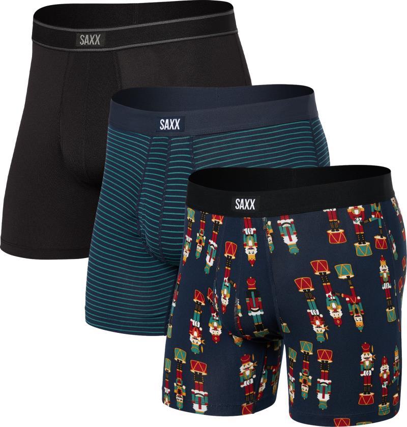 Daytripper Boxer Brief Fly, 5" Inseam - Mens - 3 Pack - nutcracker / stripe / black 1
