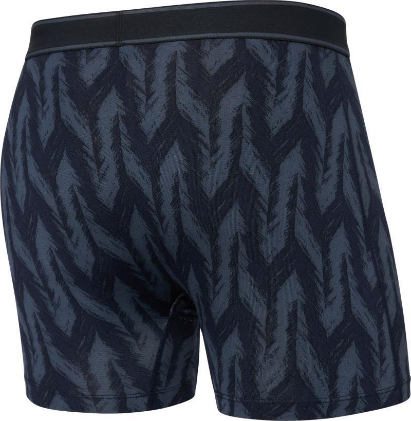 Daytripper Boxer Brief Fly, 5" Inseam - Mens - ikat chevron-deep navy 1