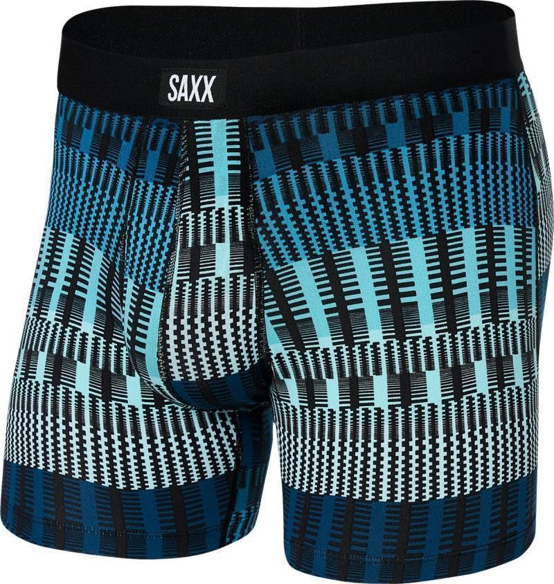 Daytripper Comfort Stretch Boxer Brief Fly, 5" Inseam - Mens - frequency stripe-teal 1