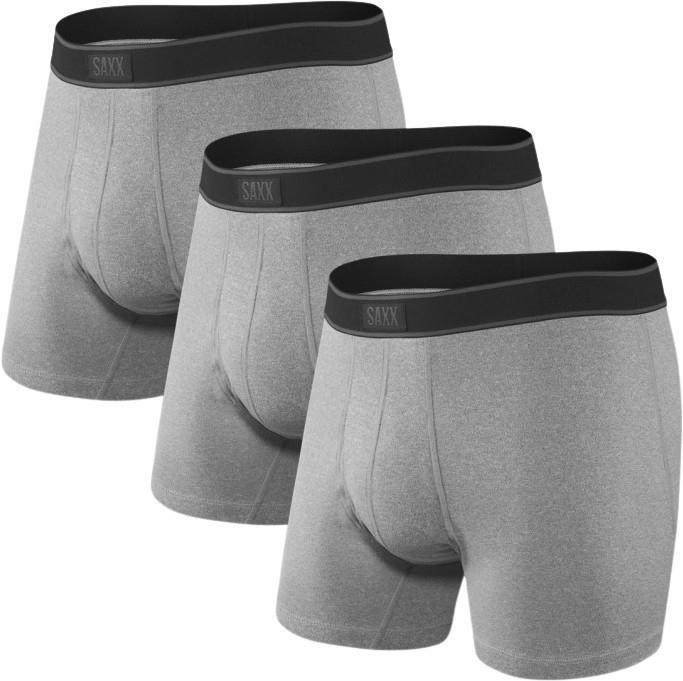 Daytripper Comfort Stretch Boxer Briefs w/ Fly, 5" Inseam - Mens - 3 Pack - grey heather 1