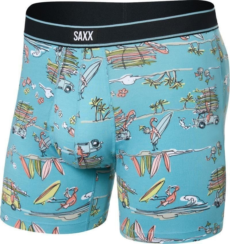 Daytripper Comfort Stretch Boxer Briefs w/ Fly, 5" Inseam - Mens - beach or bust-reef blue 1