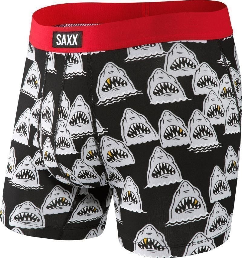 Daytripper Comfort Stretch Boxer Briefs w/ Fly, 5" Inseam - Mens - black shark grill 1