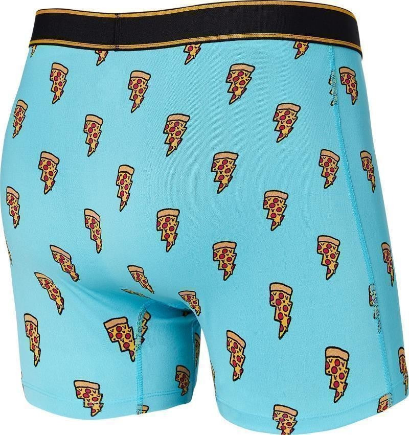Daytripper Comfort Stretch Boxer Briefs w/ Fly, 5" Inseam - Mens - blue pizza bolt 1